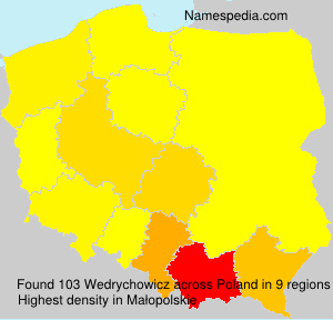 Surname Wedrychowicz in Poland Surname Wedrychowicz in Poland