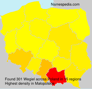 Surname Wegiel in Poland Surname Wegiel in Poland