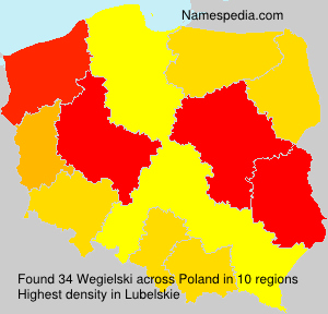 Surname Wegielski in Poland Surname Wegielski in Poland