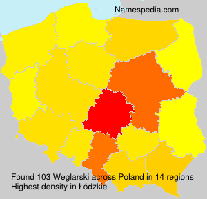 Surname Weglarski in Poland Surname Weglarski in Poland