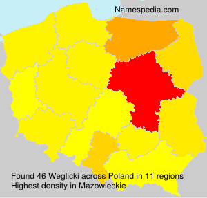 Surname Weglicki in Poland Surname Weglicki in Poland