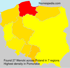 Surname Wencki in Poland Surname Wencki in Poland