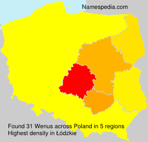 Surname Wenus in Poland Surname Wenus in Poland