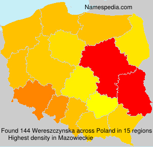 Surname Wereszczynska in Poland Surname Wereszczynska in Poland