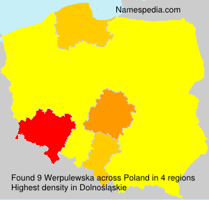 Surname Werpulewska in Poland Surname Werpulewska in Poland