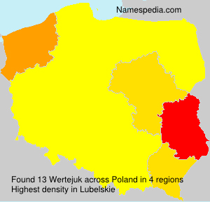 Surname Wertejuk in Poland Surname Wertejuk in Poland