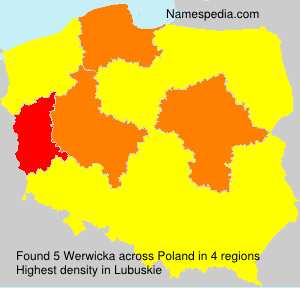 Surname Werwicka in Poland Surname Werwicka in Poland