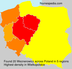 Surname Weznerowicz in Poland Surname Weznerowicz in Poland