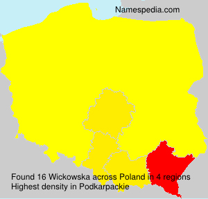 Surname Wickowska in Poland Surname Wickowska in Poland