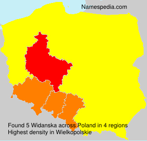 Surname Widanska in Poland Surname Widanska in Poland
