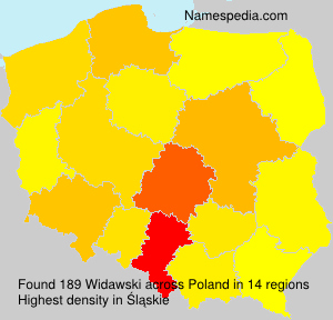 Surname Widawski in Poland