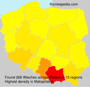 Surname Wiechec in Poland Surname Wiechec in Poland