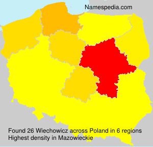 Surname Wiechowicz in Poland Surname Wiechowicz in Poland