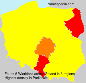 Surname Wierbicka in Poland Surname Wierbicka in Poland