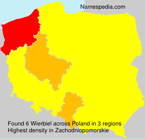 Surname Wierbiel in Poland