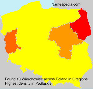 Surname Wierchowiec in Poland Surname Wierchowiec in Poland