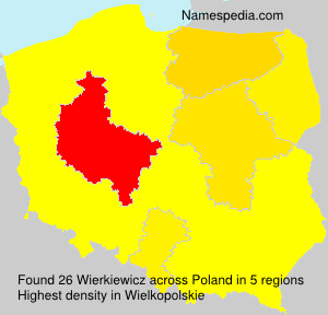 Surname Wierkiewicz in Poland Surname Wierkiewicz in Poland