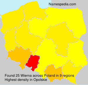 Surname Wierna in Poland Surname Wierna in Poland