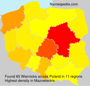 Surname Wiernicka in Poland Surname Wiernicka in Poland