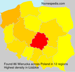 Surname Wierucka in Poland Surname Wierucka in Poland