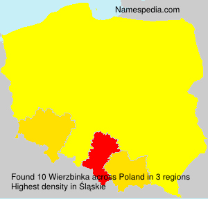 Surname Wierzbinka in Poland