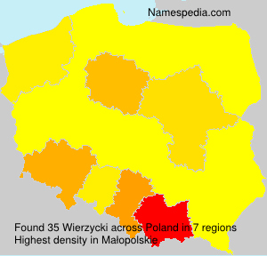 Surname Wierzycki in Poland Surname Wierzycki in Poland