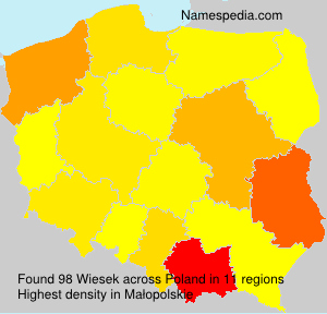 Surname Wiesek in Poland Surname Wiesek in Poland
