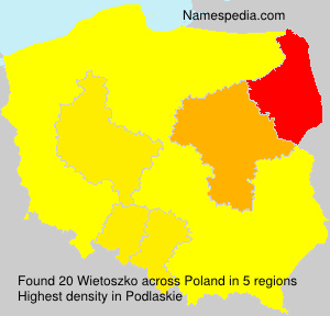 Surname Wietoszko in Poland Surname Wietoszko in Poland