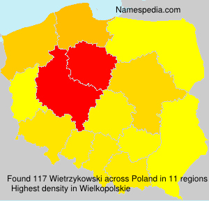 Surname Wietrzykowski in Poland