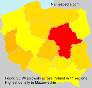 Surname Wijatkowski in Poland Surname Wijatkowski in Poland