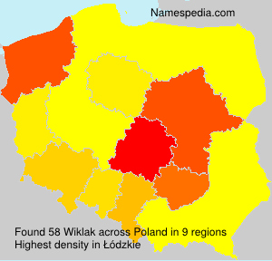 Surname Wiklak in Poland Surname Wiklak in Poland