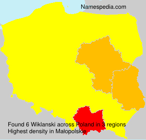 Surname Wiklanski in Poland Surname Wiklanski in Poland