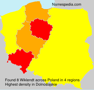 Surname Wiklendt in Poland Surname Wiklendt in Poland