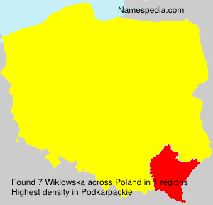 Surname Wiklowska in Poland Surname Wiklowska in Poland