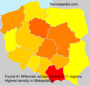 Surname Wilkonski in Poland Surname Wilkonski in Poland