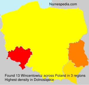 Surname Wincentowicz in Poland Surname Wincentowicz in Poland