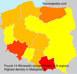 Surname Winiewski in Poland Surname Winiewski in Poland