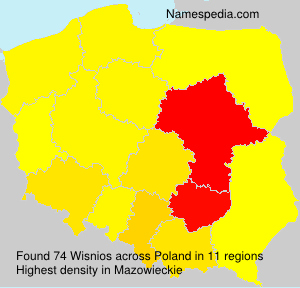 Surname Wisnios in Poland Surname Wisnios in Poland
