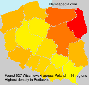 Surname Wiszniewski in Poland