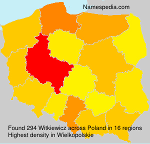 Surname Witkiewicz in Poland Surname Witkiewicz in Poland
