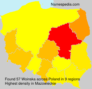 Surname Woinska in Poland Surname Woinska in Poland
