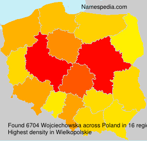 Surname Wojciechowska in Poland Surname Wojciechowska in Poland