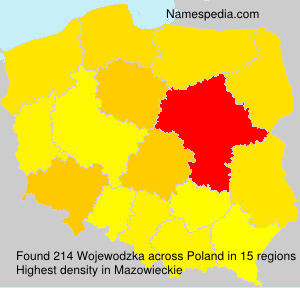 Surname Wojewodzka in Poland Surname Wojewodzka in Poland