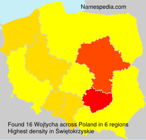 Surname Wojtycha in Poland Surname Wojtycha in Poland