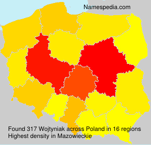 Surname Wojtyniak in Poland Surname Wojtyniak in Poland