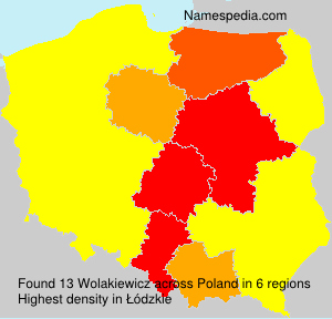 Surname Wolakiewicz in Poland Surname Wolakiewicz in Poland