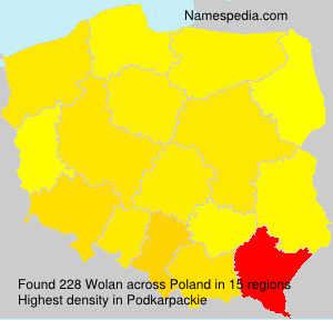Surname Wolan in Poland Surname Wolan in Poland