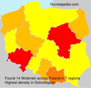 Surname Wolenski in Poland