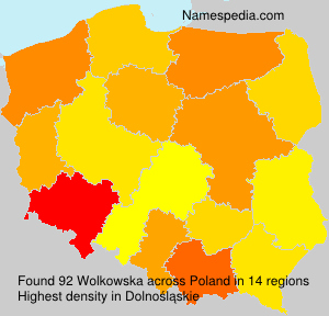 Surname Wolkowska in Poland Surname Wolkowska in Poland