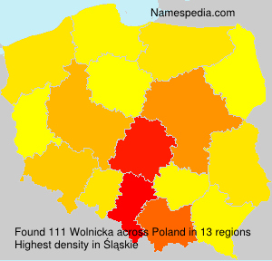 Surname Wolnicka in Poland Surname Wolnicka in Poland